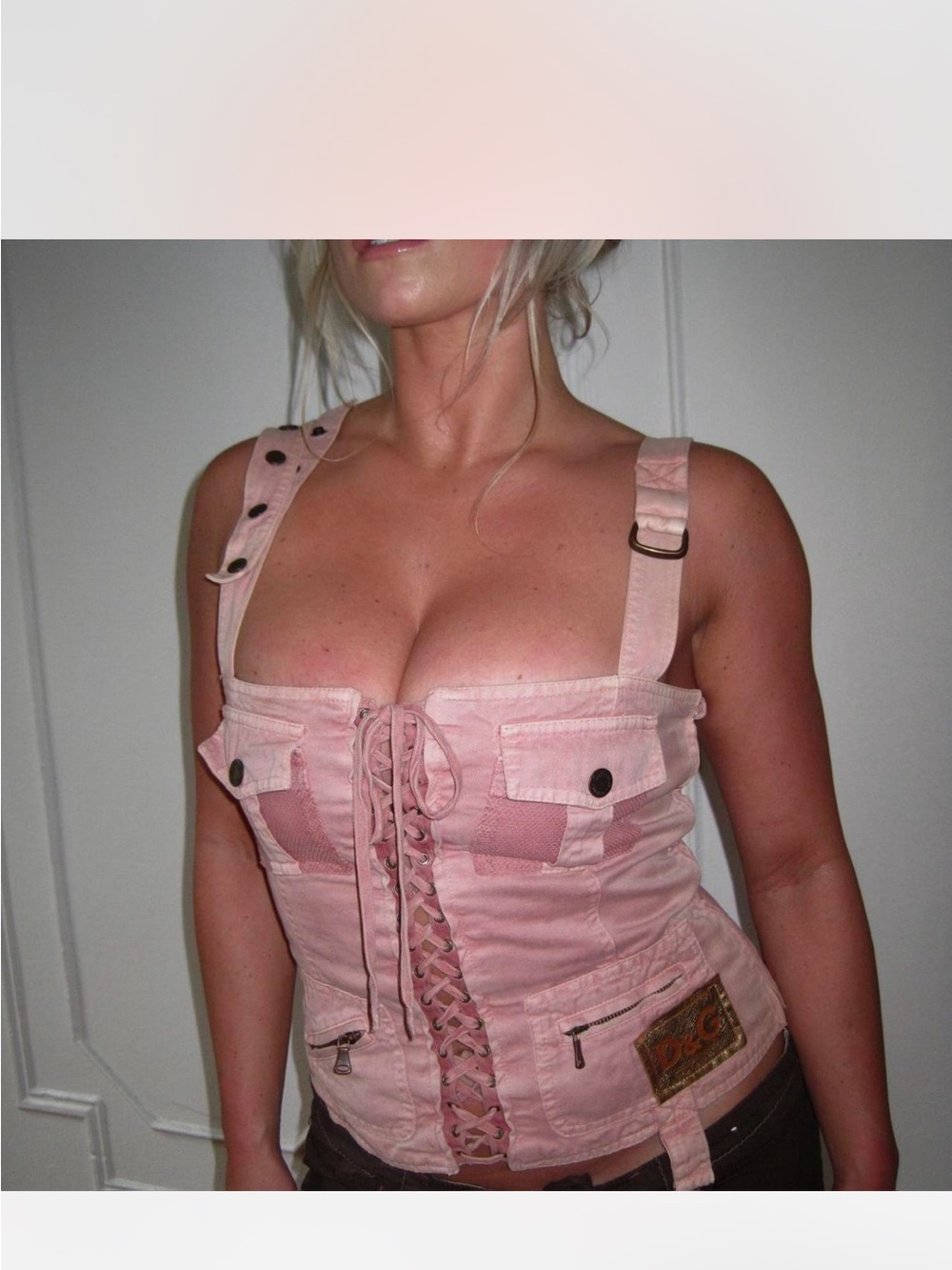 Dolce & Gabbana (RARE) Lace-Up Pink Corset